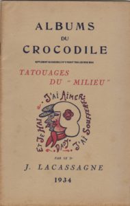 24. [Tattooing]. LACASSAGNE, Jean. TATOUAGES DU MILIEU. Image