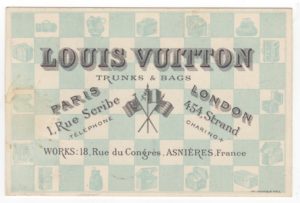 117. [Louis Vuitton]. [Nineteenth Century ca. 1893 Louis Vuitton Trade Card]. Image